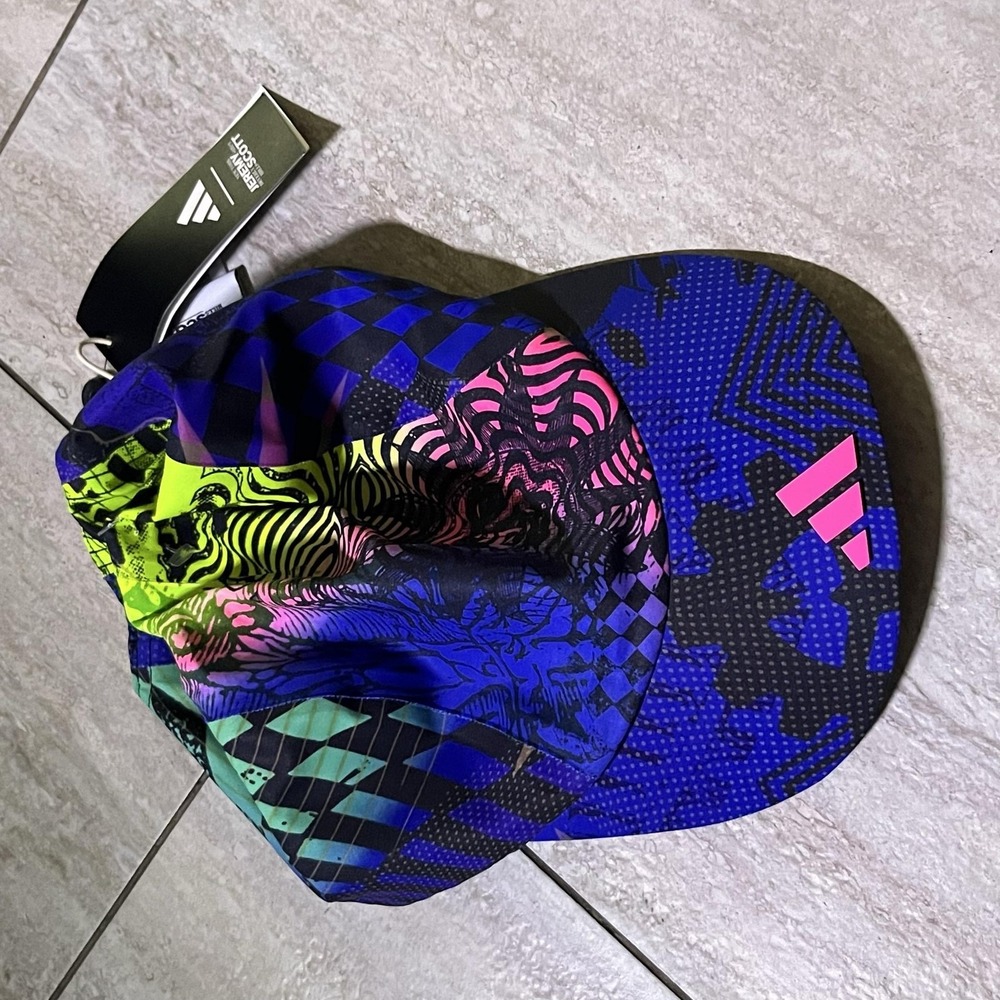 Adidas Hat Cap Adjustable Mens One Size Multicolor Pride Jeremy Scott Rainbow